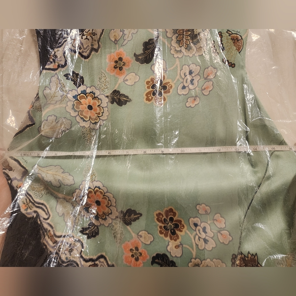 🔥 ROBERTO CAVALLI 🔥Runway Cheongsam Chinoiserie Silk Floral Mini Dress S RARE! - Picture 11 of 13